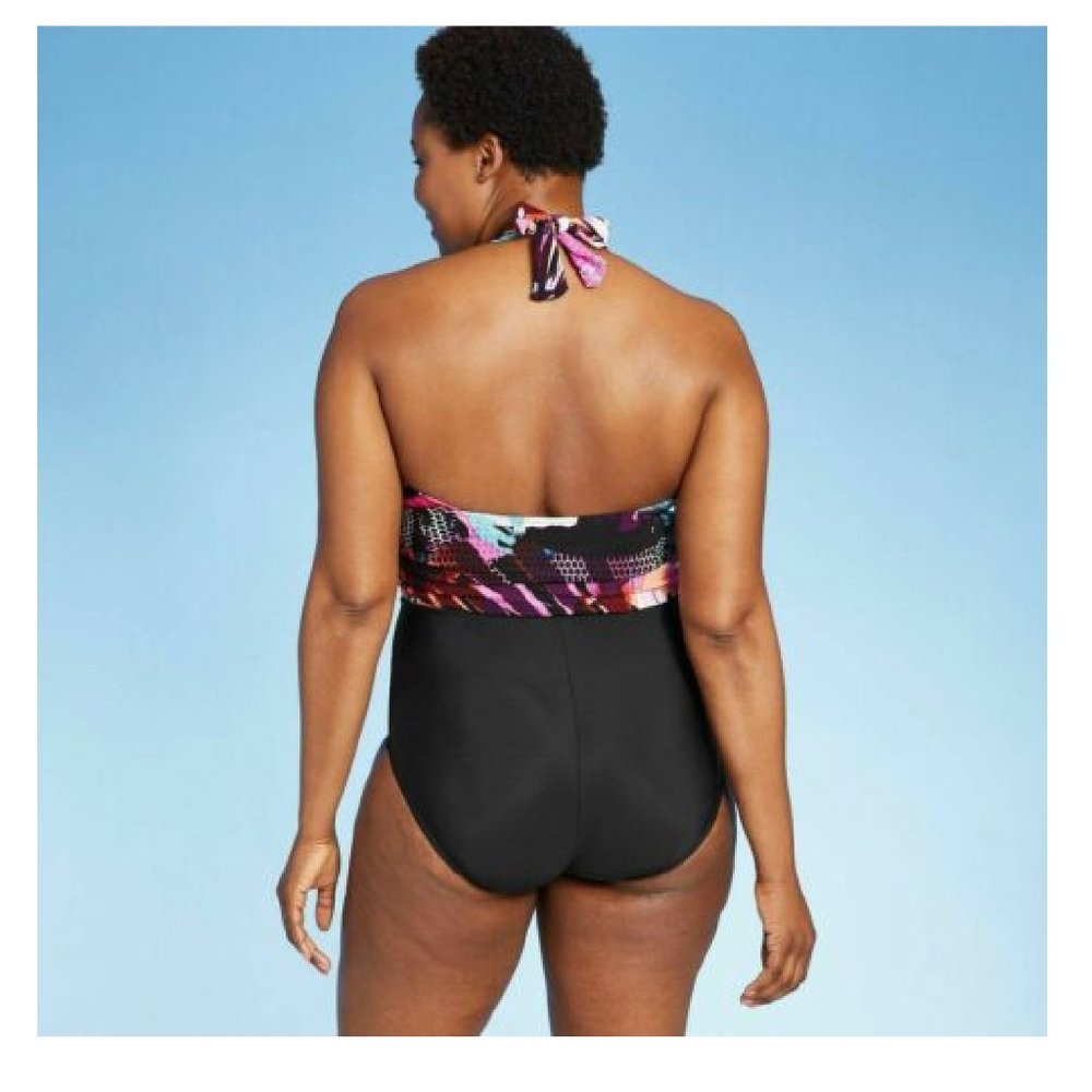 Women's Over Shoulder Gathered Swimsuit - Picture 2 of 3